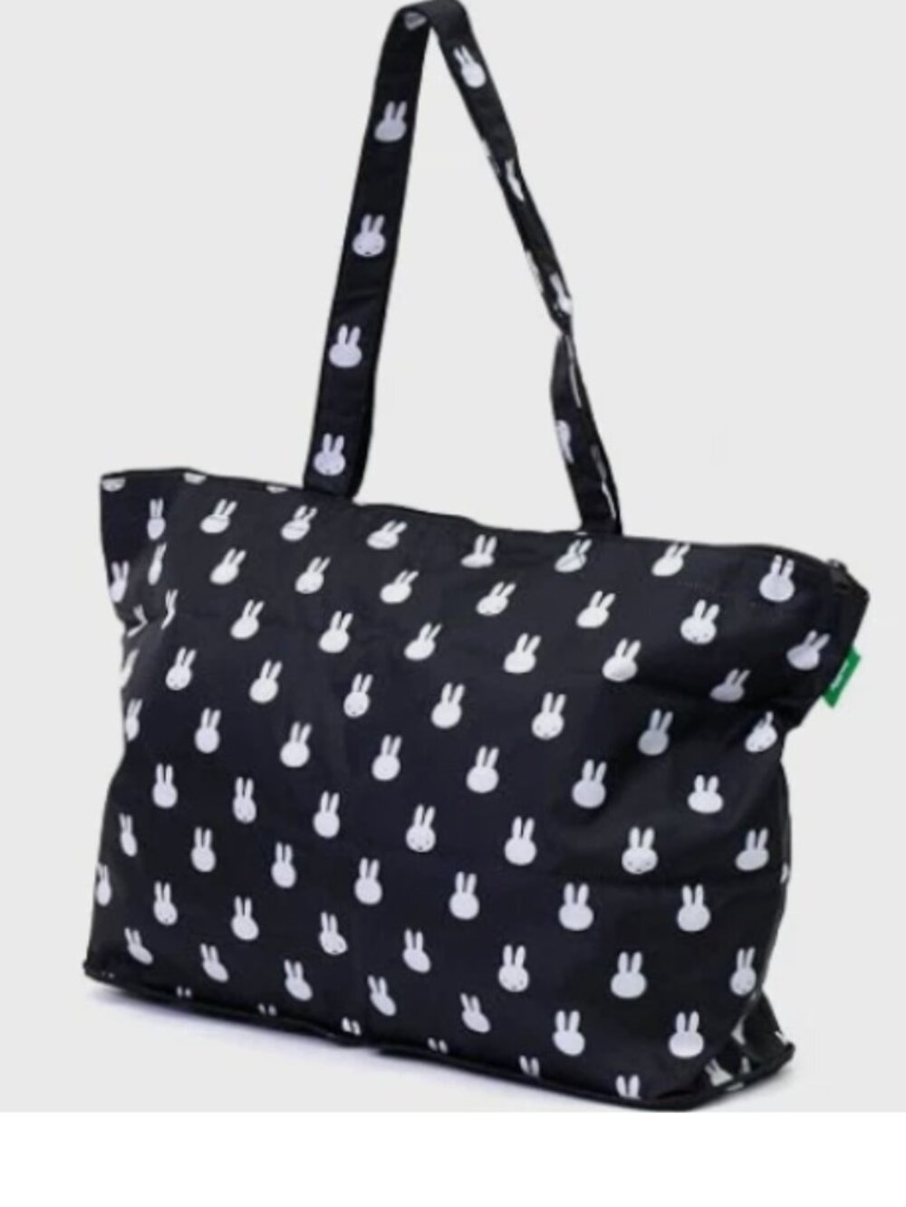 NWT Miffy Large Foldable Carry On Duffle Tote Bag Black Travel Folding Luggage - Picture 3 of 6